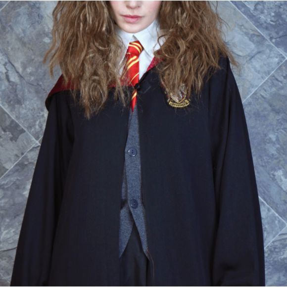 ~ Hermione Granger Costume Med: Wand Light-Up, Robe/Cloak, Tie Halloween Girl's - Picture 14 of 14